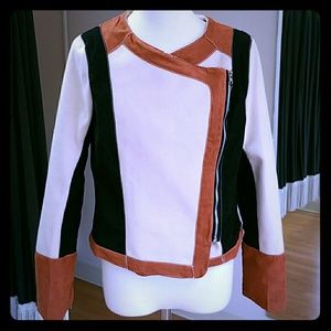 Faux suede moto  jacket